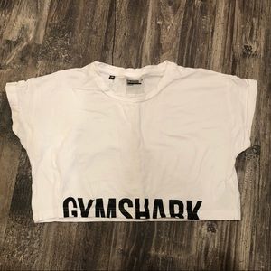 NWOT White Gymshark Fraction Crop Top